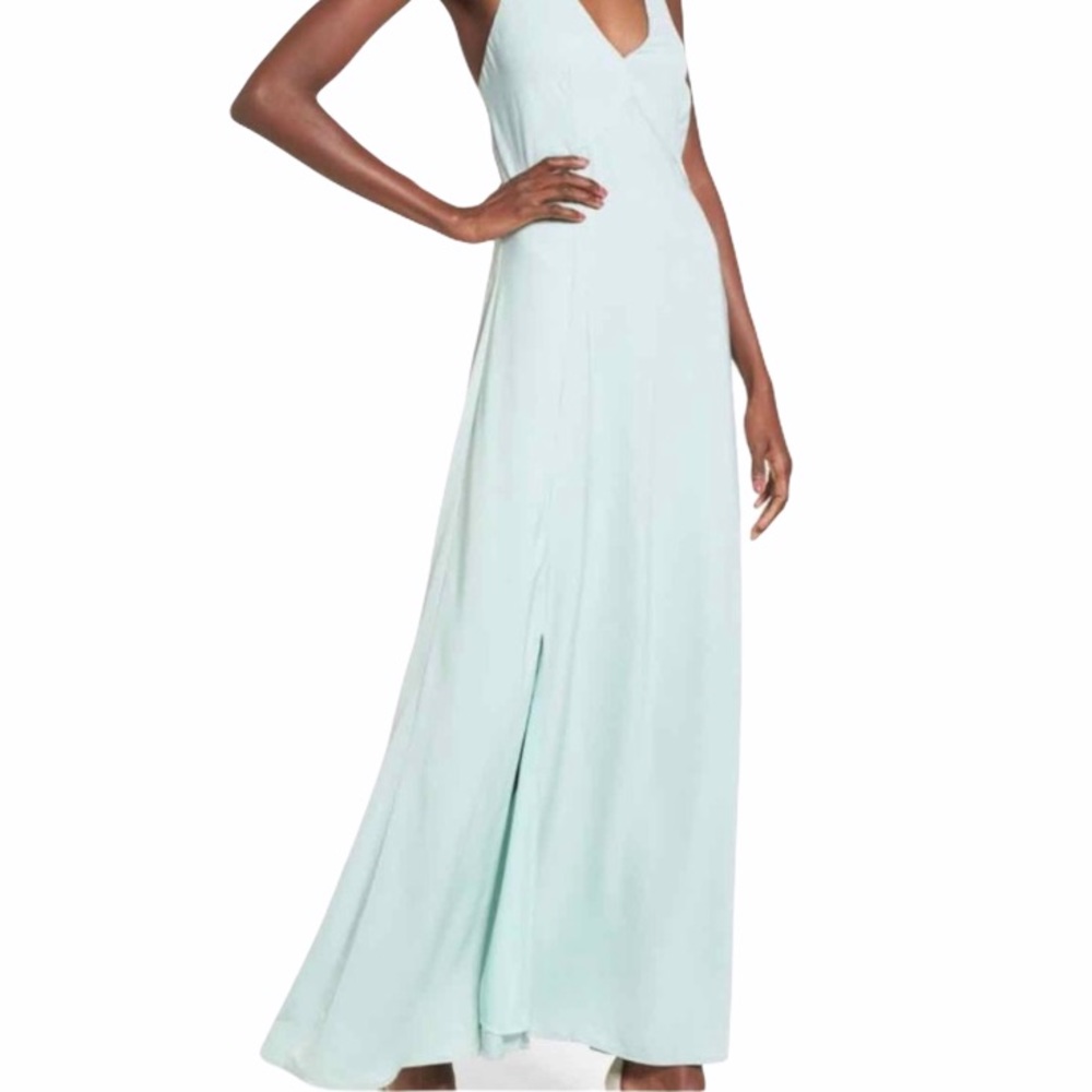 NTW STOREE Light Aqua Long Maxi Dress Size Medium